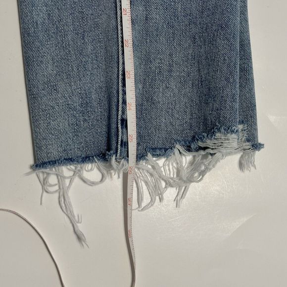 Pistola Cassie High Waist Ripped Crop Straight Leg Jeans In Los Feliz  Size 30 - Picture 11 of 16